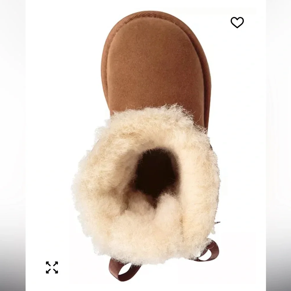 Toddler UGG Bailey Bow II Booties - Tan size 6 NWT